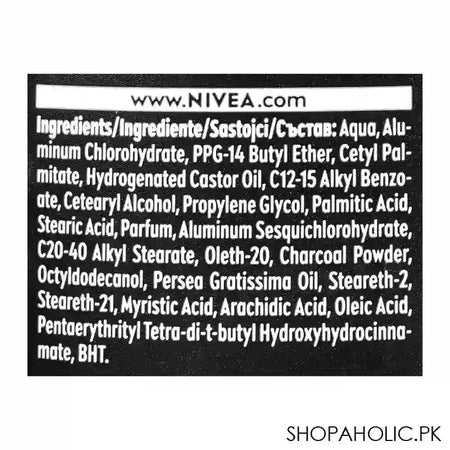 Nivea Deep Black Carbon Dark Wood Antiperspirant Deodorant Stick, 48 Hours Lasting, For Men, 50ml - Image 3
