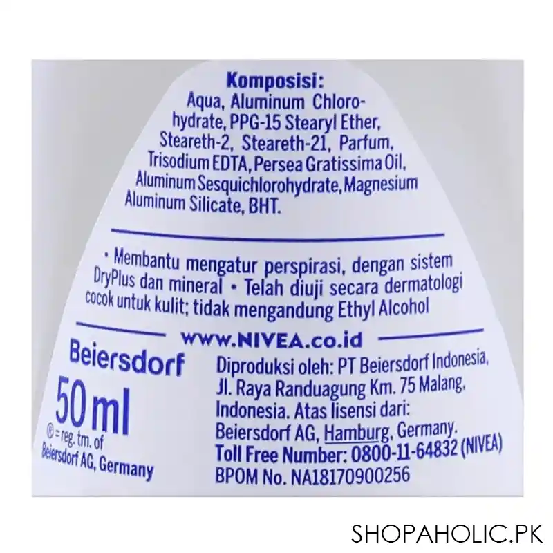 nivea dry comfort roll on deodorant, 50ml image3