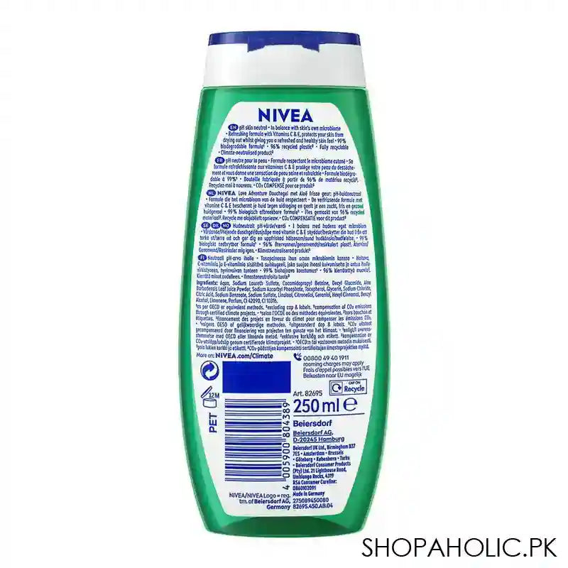 Nivea Love Adventure Shower Gel, 250ml - Image 2