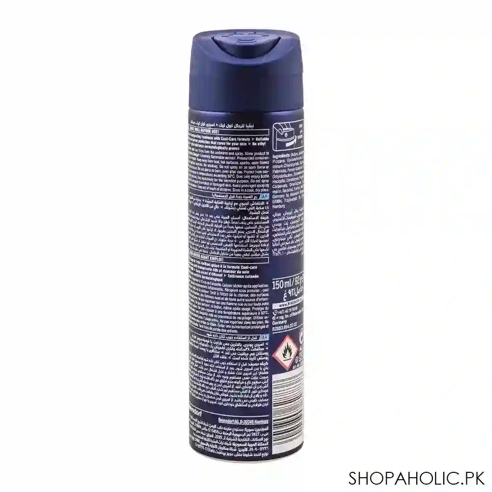 nivea men 48h cool kick quick dry deodorant spray, 150ml image2