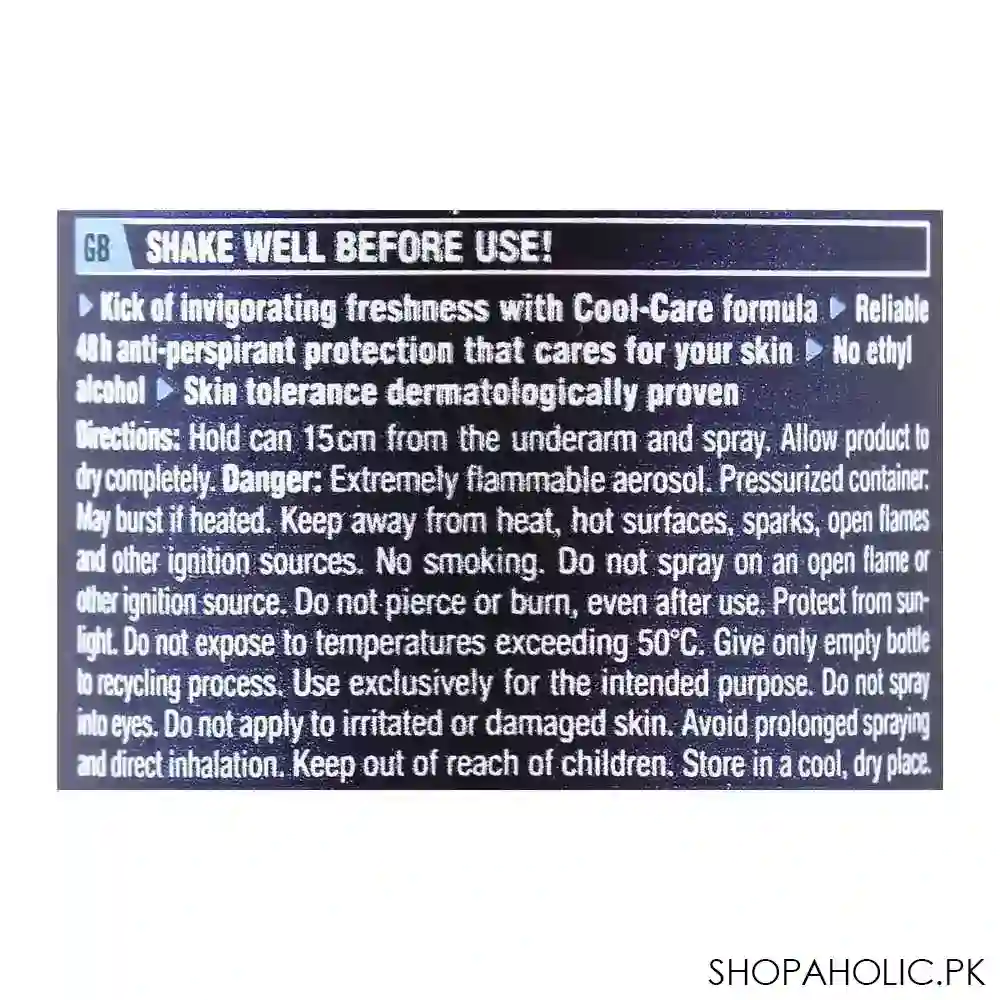 nivea men 48h cool kick quick dry deodorant spray, 150ml image3