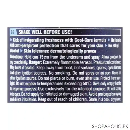 nivea men 48h cool kick quick dry deodorant spray, 150ml image3