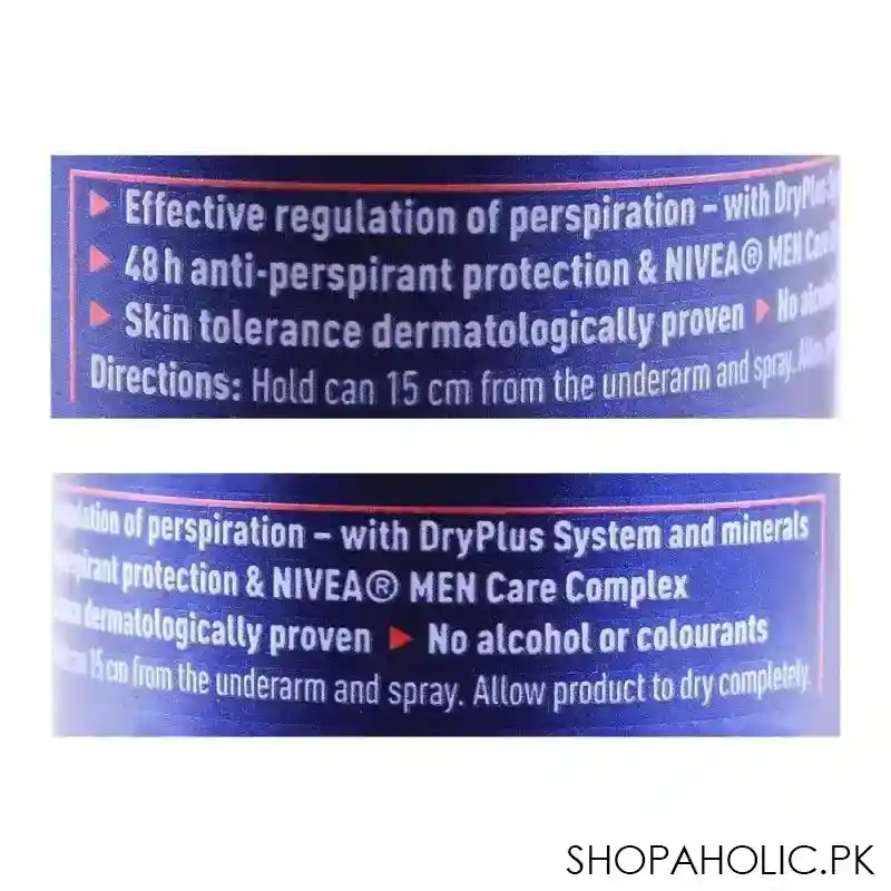 nivea men 48h dry impact plus deodorant spray 150ml image3