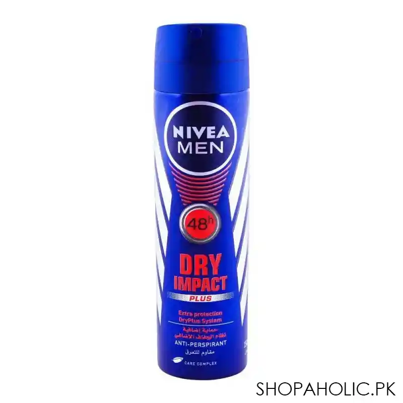 nivea men 48h dry impact plus deodorant spray 150ml main image