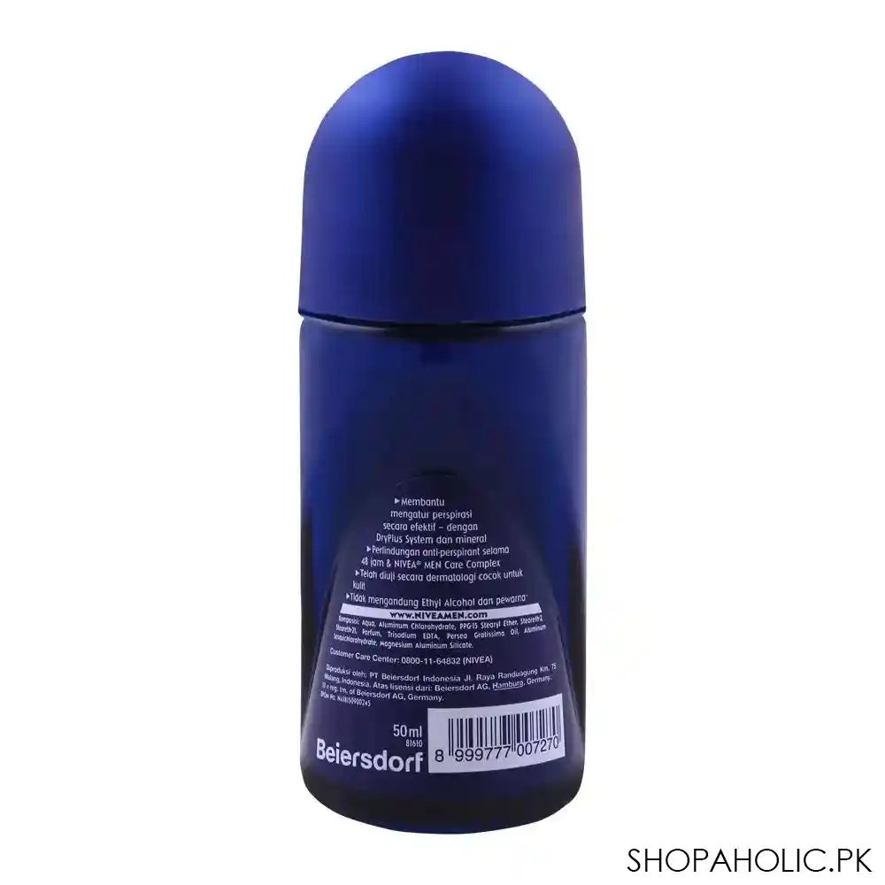 nivea men 48h dry impact plus roll on deodorant, 50ml image2