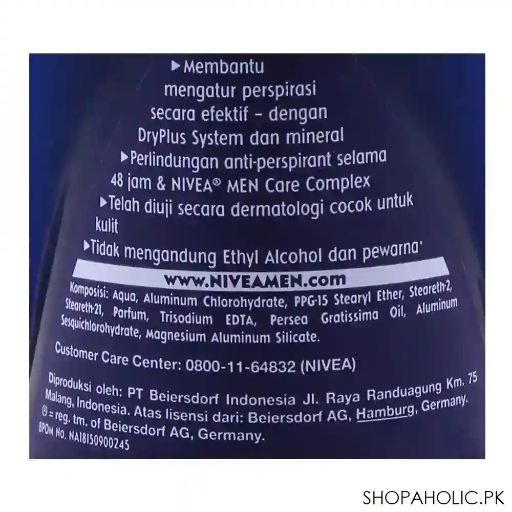 nivea men 48h dry impact plus roll on deodorant, 50ml image3