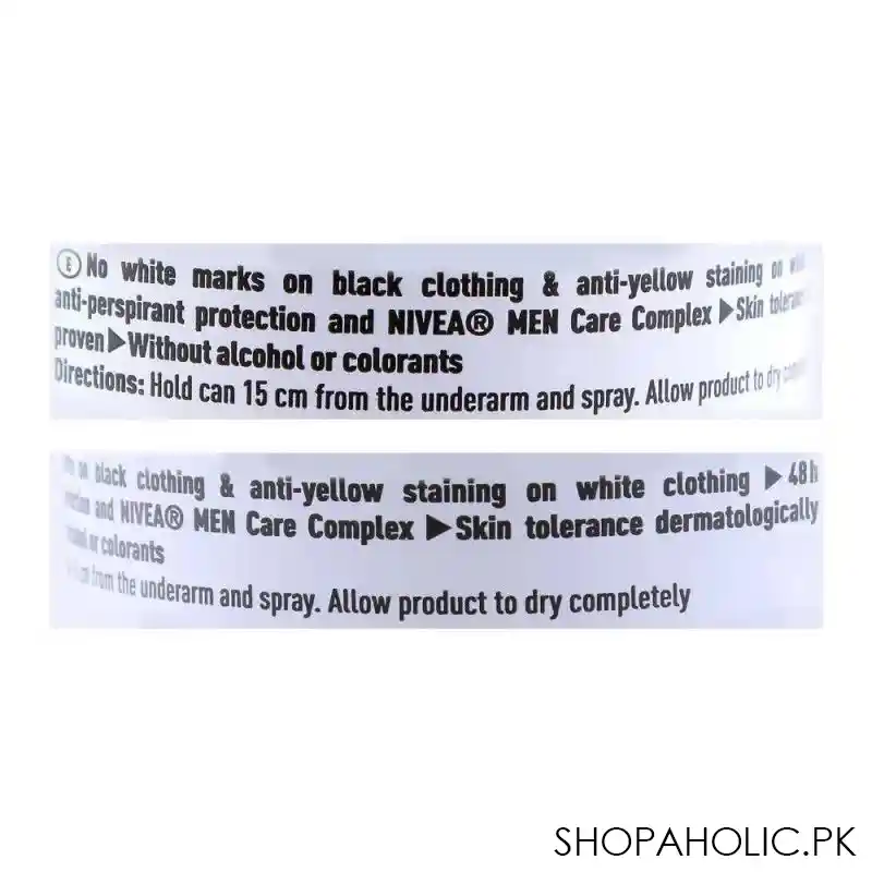 nivea men 48h invisible original deodorant spray, for black & white, 150ml image3