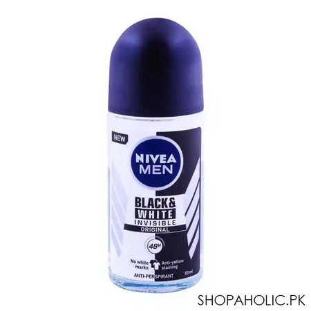 nivea men 48h invisible original roll on, for black & white, 50ml main image