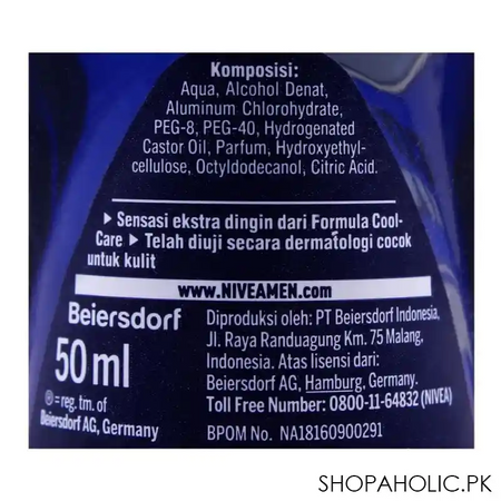 nivea men cool kick roll on deodorant, 50ml image3