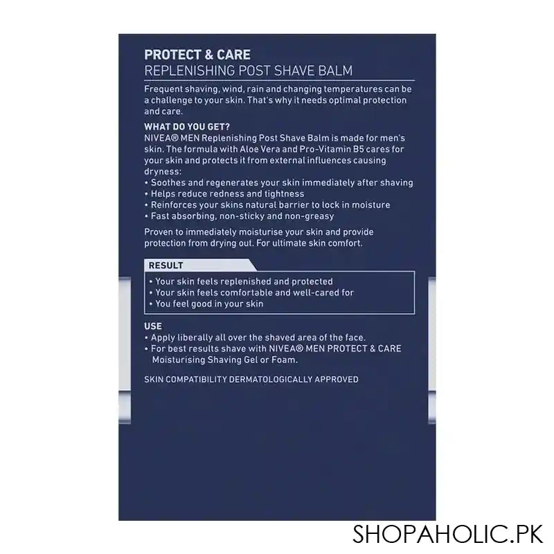 Nivea Men Protect & Care Replenishing Post Shave Balm, 100ml - Image 4