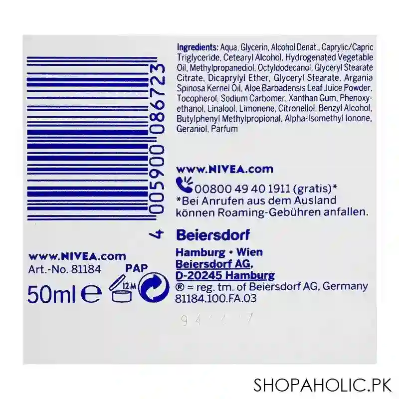 nivea natural balance bio aloe vera Buy Nivea Natural Balance Bio Argan Oil & Aloe Vera Day Care – Shopaholic.pk
