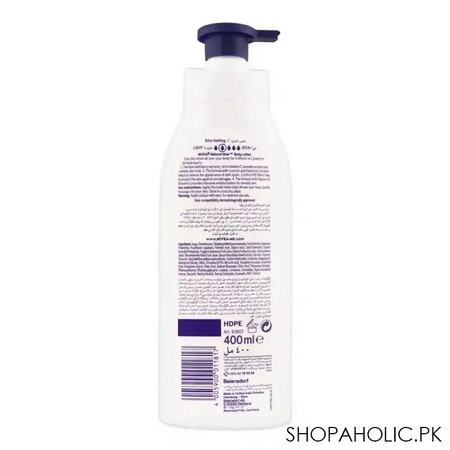 nivea natural fairness uv filter body lotion, normal to dry skin, 400ml image2