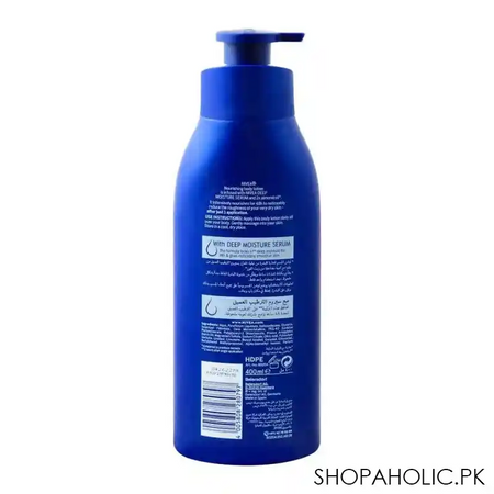 nivea nourishing body lotion, with deep moisture serum, dry to very dry skin, 400ml image2