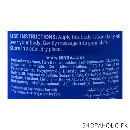 nivea nourishing body lotion, with deep moisture serum, dry to very dry skin, 400ml image3