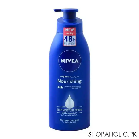 nivea nourishing body lotion, with deep moisture serum, dry to very dry skin, 400ml main image