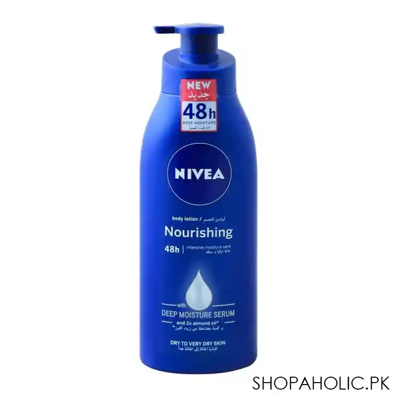 nivea nourishing body lotion, with deep moisture serum, dry to very dry skin, 400ml main image