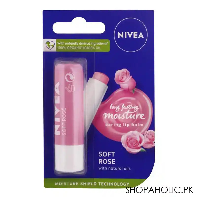 Nivea Soft Rose Long Lasting Moisture Care Lip Balm, 4.85g - Main Image