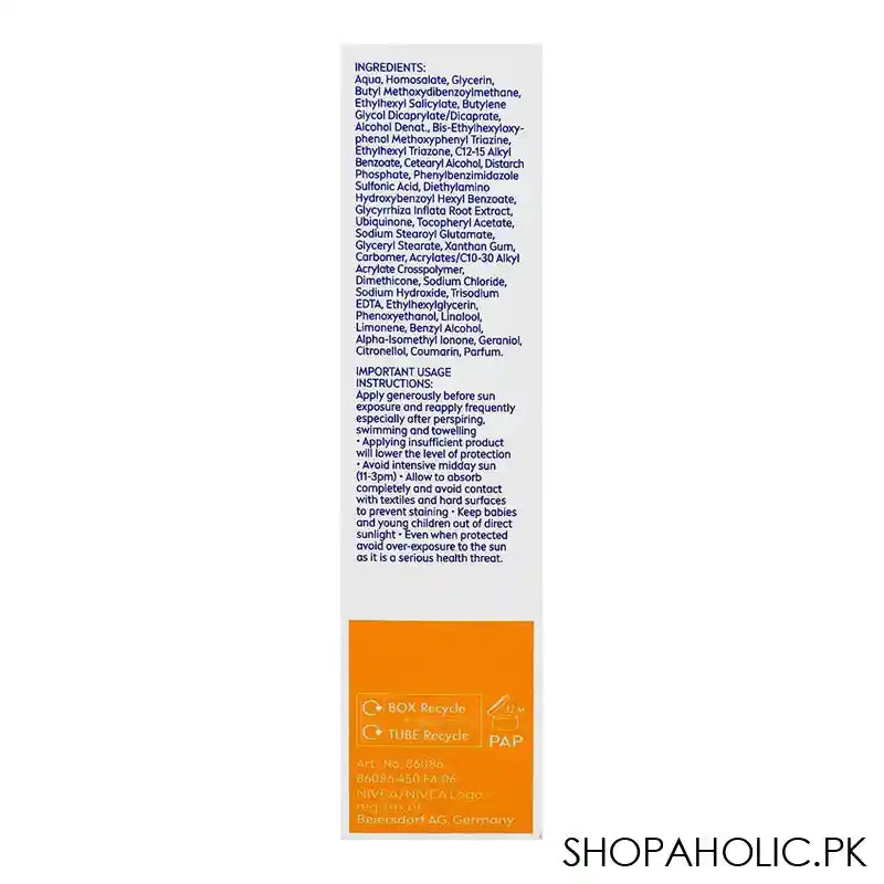 Nivea Sun UV Face Anti-Age & Anti-Pigment Q10 Cream SPF 50 High, For Normal/Dry, 50ml - Image 3
