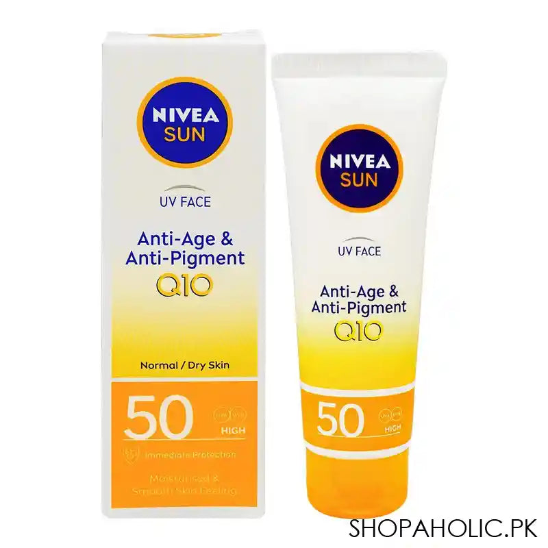 Nivea Sun UV Face Anti-Age & Anti-Pigment Q10 Cream SPF 50 High, For Normal/Dry, 50ml - Image 4