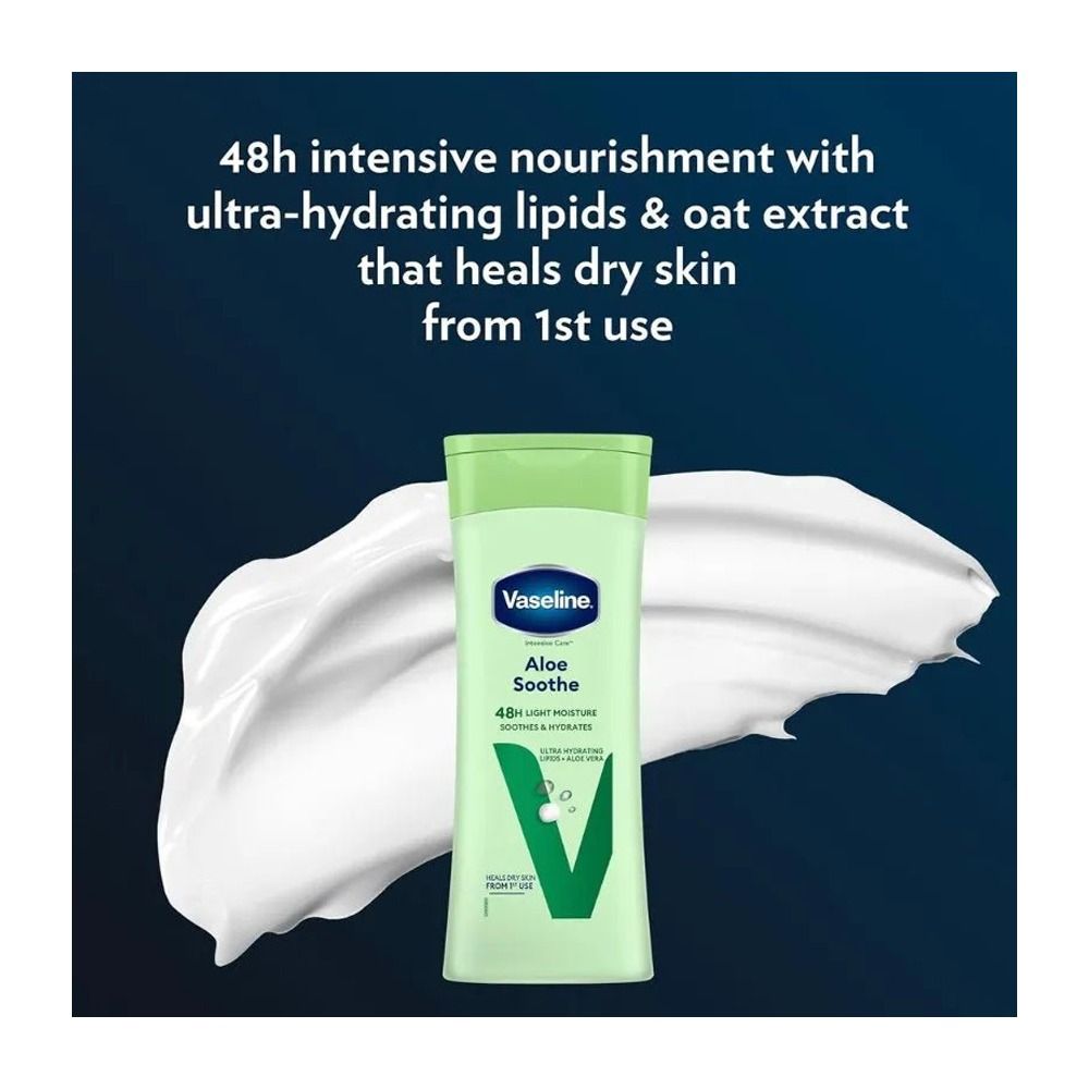 Vaseline Aloe Fresh Lotion, Lipids + Aloe Vera, For Dry Skin, 200ml - Main Image