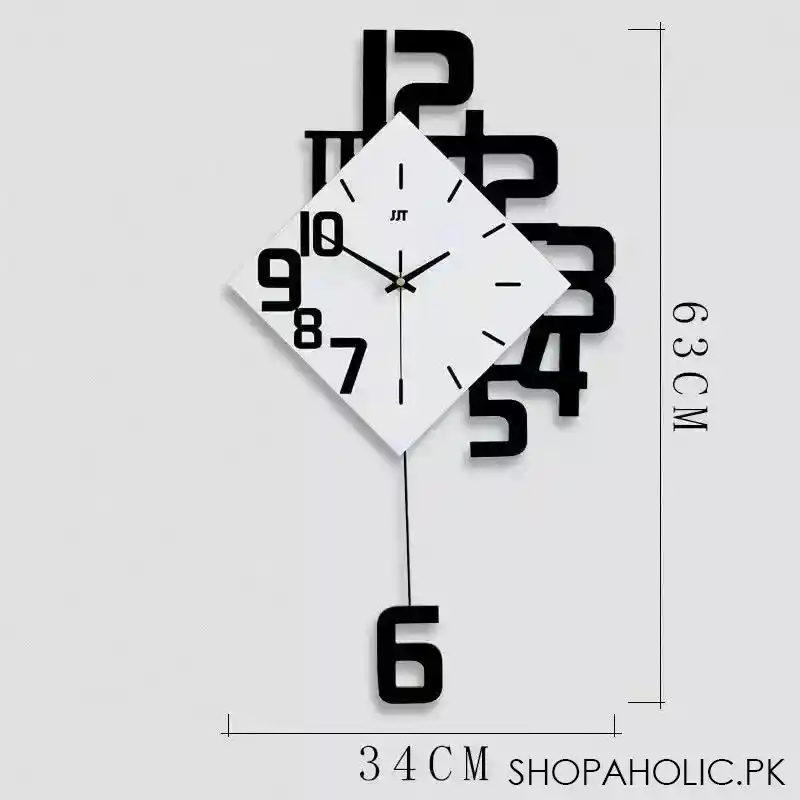 nordic style luxury swing wall clock image2