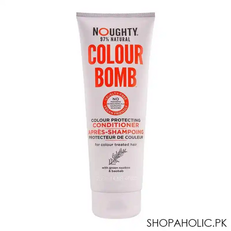 noughty 97% natural colour bomb colour protecting conditioner, for colour treated hair, 250ml main image