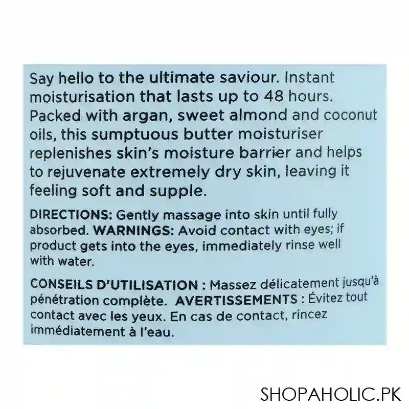 Noughty 97% Natural The Savior 48 Hour Moisturisation Body Butter, For Dry & Extremely Dry Skin, 300ml - Image 3