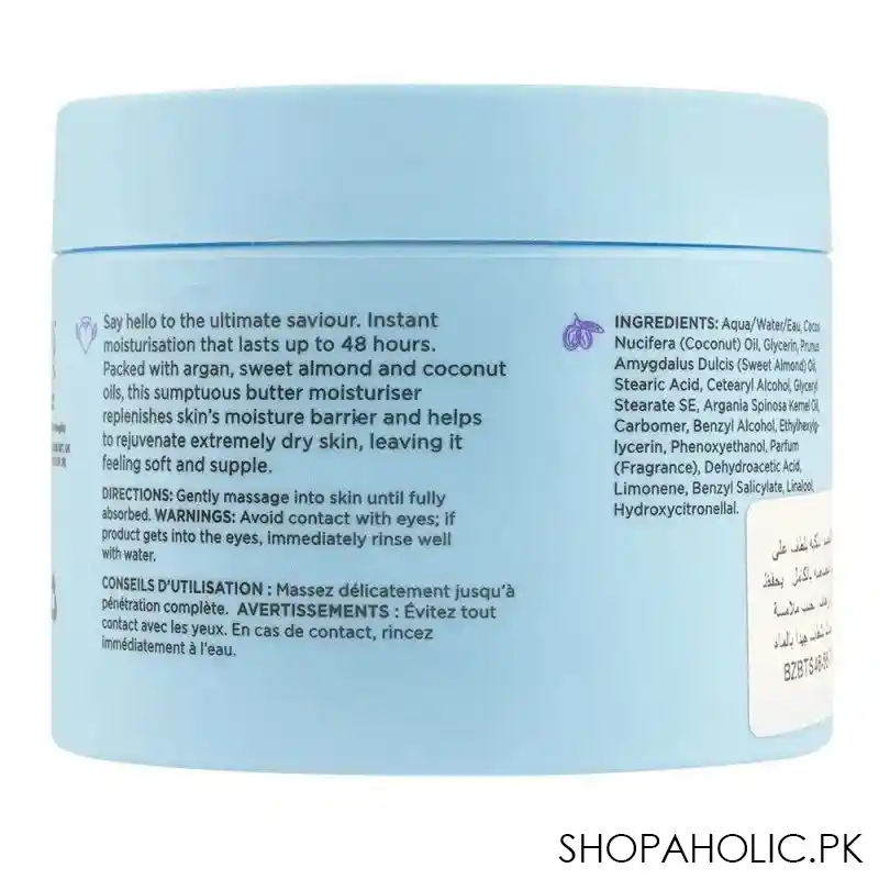 noughty 97% natural the savior 48 hour moisturisation body butter, for dry & extremely dry skin, 300ml image2