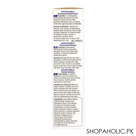 novophane .k anti dandruff shampoo, 125ml image5