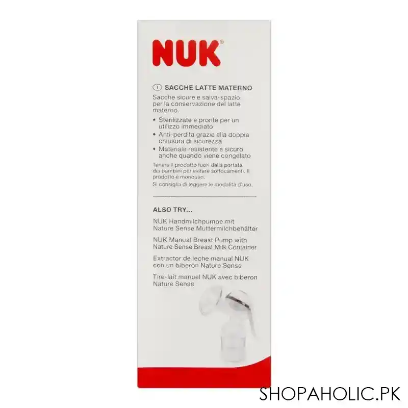 nuk double seal breast milk bags, 25 count, 10252126 image3