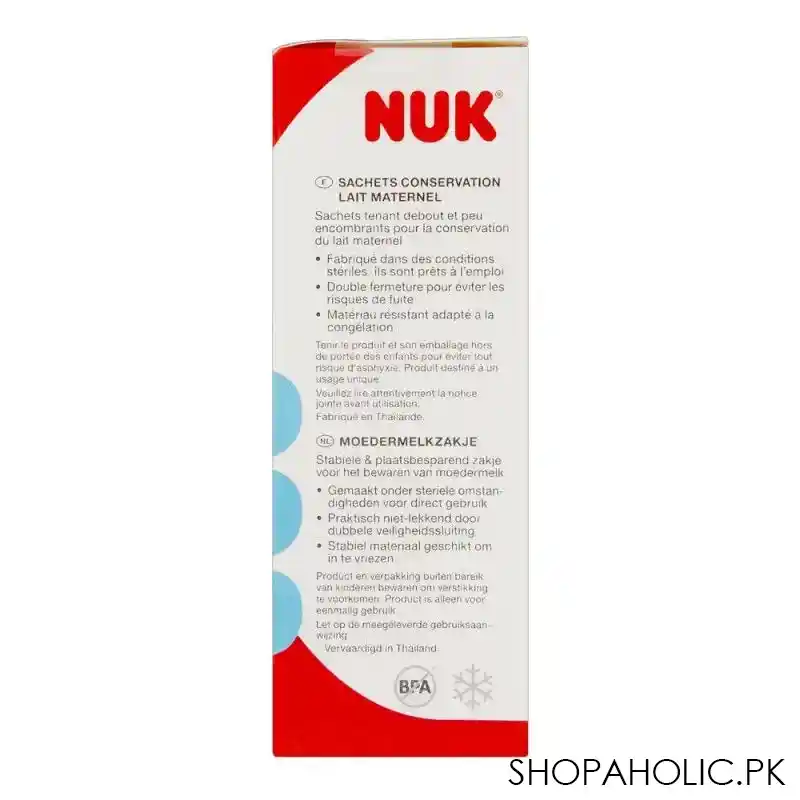 nuk double seal breast milk bags, 25 count, 10252126 image4