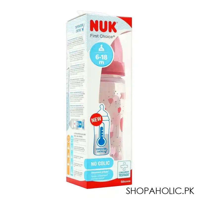 Nuk First Choice No Colic Silicone Feeding Bottle, 6-18m, 360ml, 10216248 - Image 3