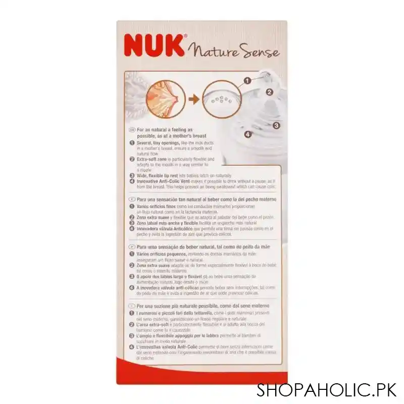 nuk nature sense glass feeding bottle, 120ml, 10747110 image5