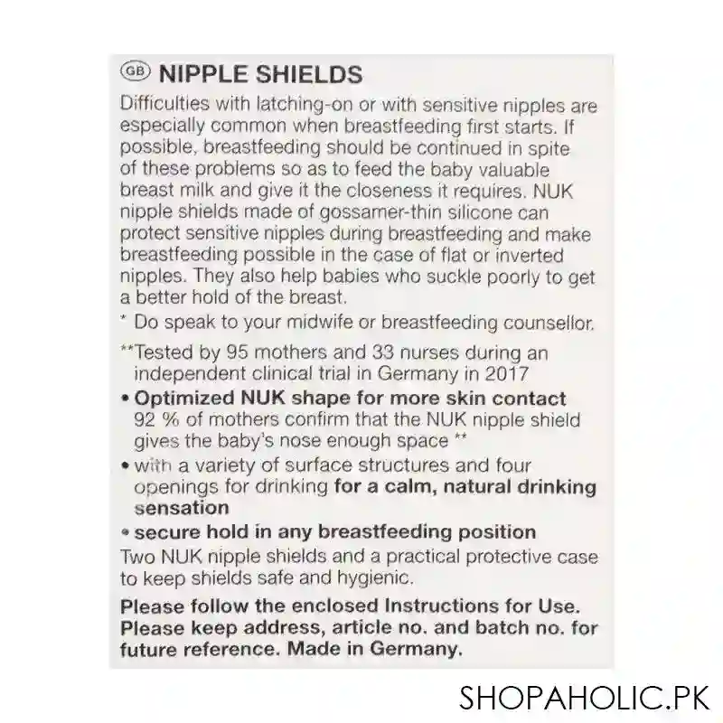 nuk nipple shields, large, 2 pack, 10721314 image3