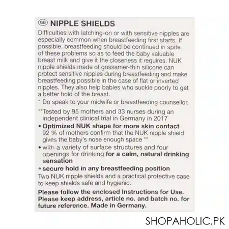 nuk nipple shields, medium, 2 pack, 10721312 image3