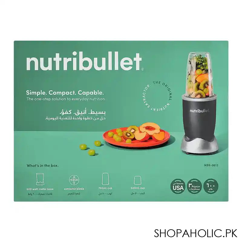 Nutribullet Nutrient Extractor, Smoothie Maker, NBR-0612 - Image 6