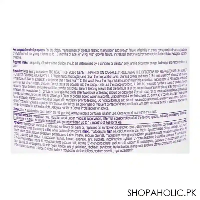 Nutricia Infatrini For Infants, Baby Formula Powder, 0-18 Months, 400g - Image 4