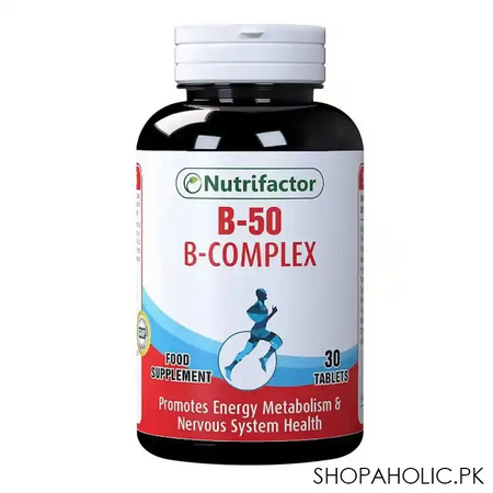 nutrifactor b 50 b complex food supplement, 30 tablets main image