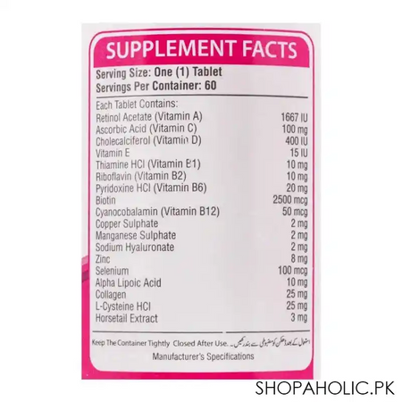 nutrifactor butex skin, hair & nails food supplement, 60 tablets image4