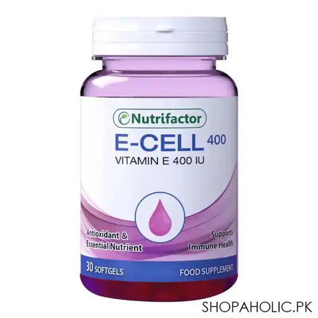 nutrifactor e cell vitamin e 400iu food supplement, 30 softgels main image