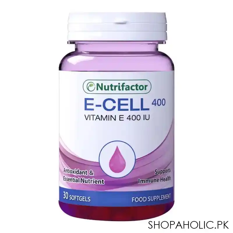 nutrifactor e cell vitamin e 400iu food supplement, 30 softgels main image