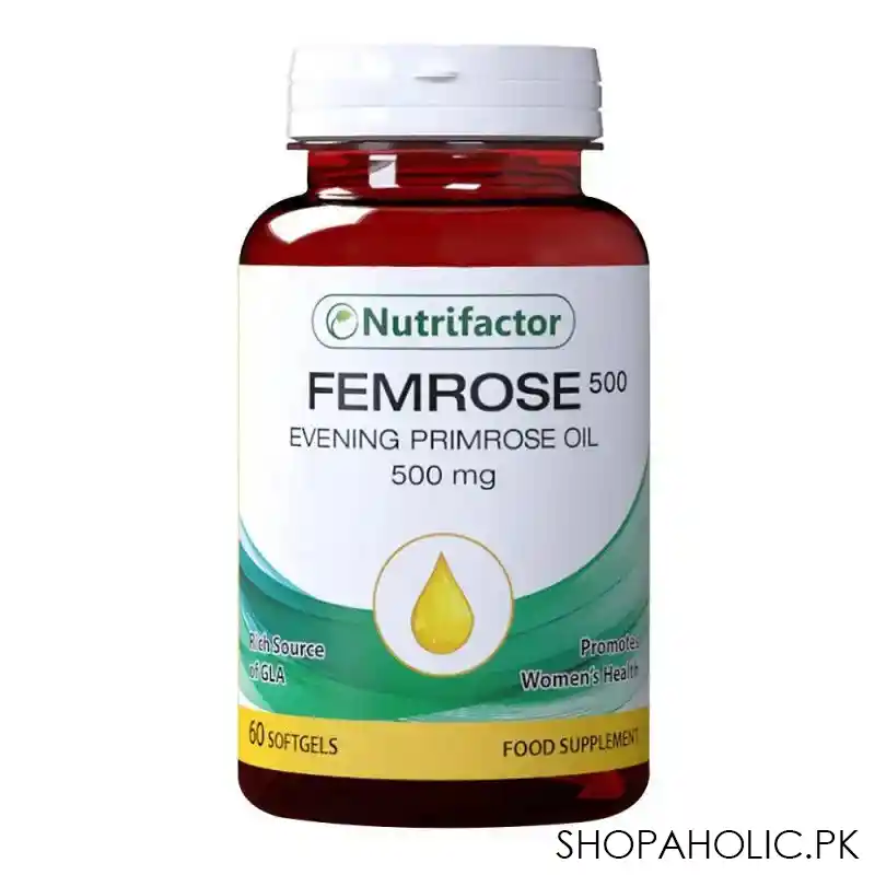nutrifactor femrose 500mg food supplement, 60 softgels main image