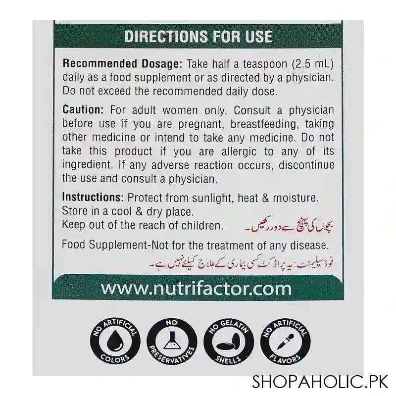 Nutrifactor Femrose Evening Primrose Oil, Promotes Women's Health, 60ml - Image 2
