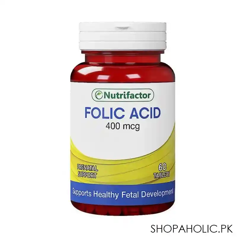 nutrifactor folic acid 400mcg food supplement, 60 tablets main image