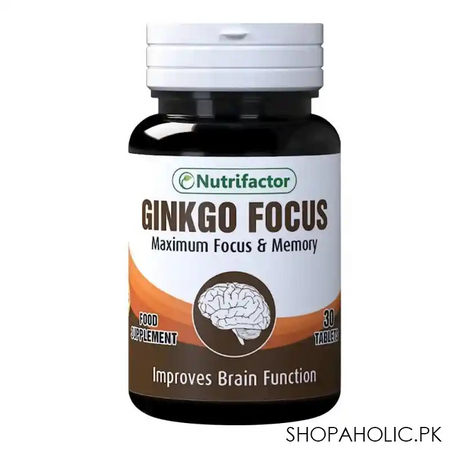 nutrifactor ginkgo focus food supplement, 30 tablets main image