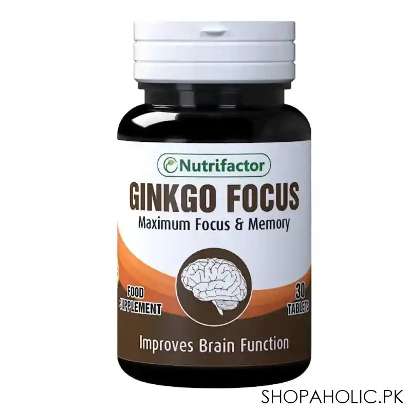 nutrifactor ginkgo focus food supplement, 30 tablets main image