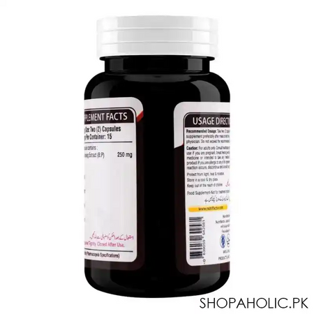 nutrifactor ginseng 250mg food supplement, 30 capsules image2