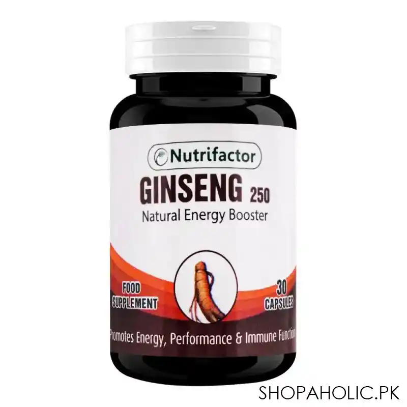 nutrifactor ginseng 250mg food supplement, 30 capsules main image