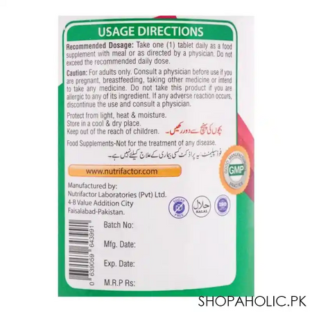 nutrifactor glucofactor one a day food supplement, 30 tablets image3