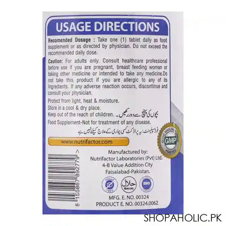 Nutrifactor Magnesium Nerves & Muscles Health Food Supplement, 60 Tablets - Image 3